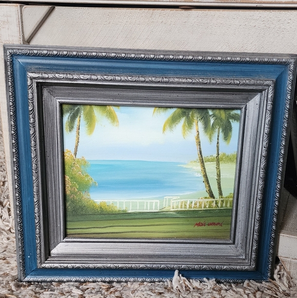 Other - Tropical Beach Framed Painting